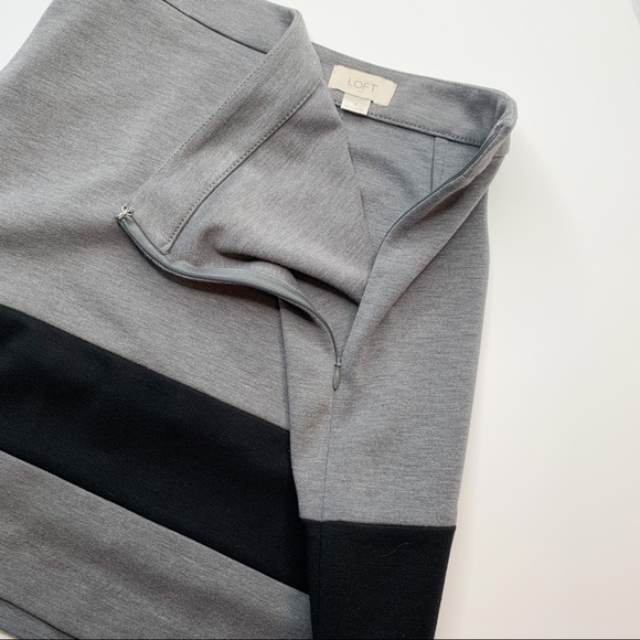 Ann Taylor LOFT Colorblock Gray Pencil Skirt Sz 4 - Picture 4 of 6